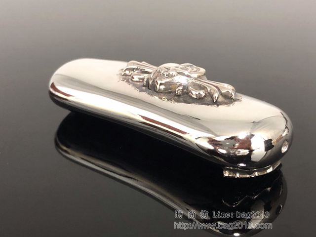 Chrome heart銀飾 克羅心s925銀 大薔薇桃心橢圓火機殼  gjc1550